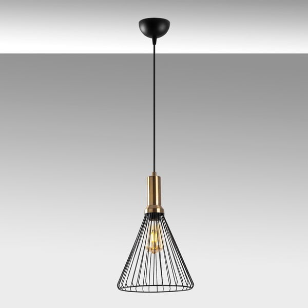 Lustră neagră cu abajur din metal ø 24 cm Dear – Opviq lights-image-3