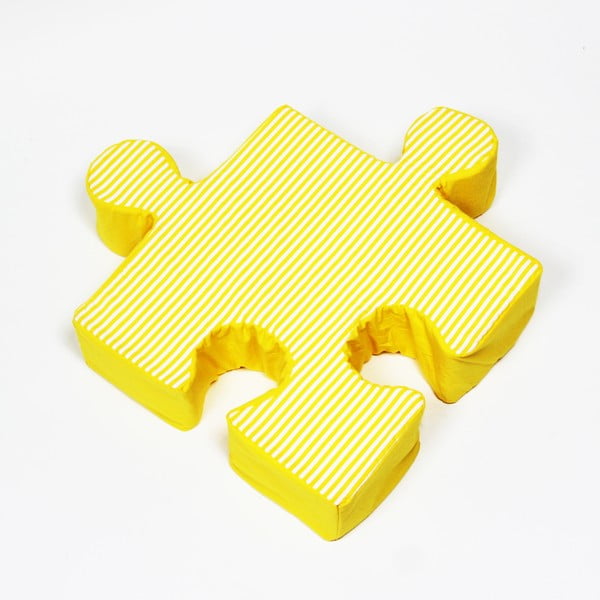Pernă Puzzle Stripes, galben