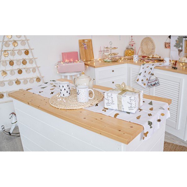 Napron din bumbac pentru Crăciun140x40 cm Ready for Christmas - Butter Kings-image-1