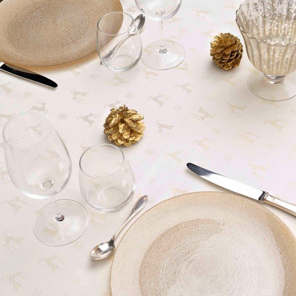 Față de masă din jacquard 140x250 cm  cu model de Crăciun Les Rennes – douceur d'intérieur-image-2