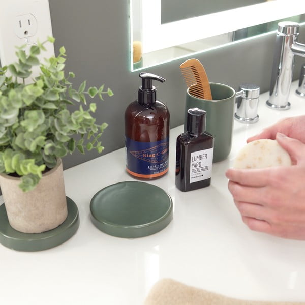 Săpunieră din ceramică iDesign Eco Vanity, verde-image-2