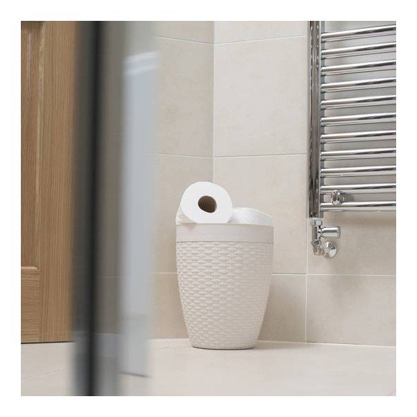 Coș pentru baie Addis Rattan Bath Bin Calico, 5 l, crem-image-2
