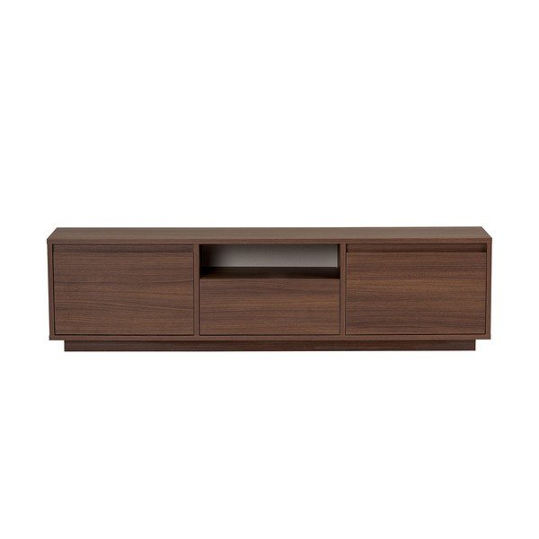 Comodă TV în culoare naturală închisă cu aspect de lemn de nuc 160x42x30 cm Sentinel – Kalune Design-image-4