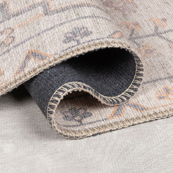 Covor tip traversă crem lavabil 60x230 cm Teo Traditional – Flair Rugs-image-2