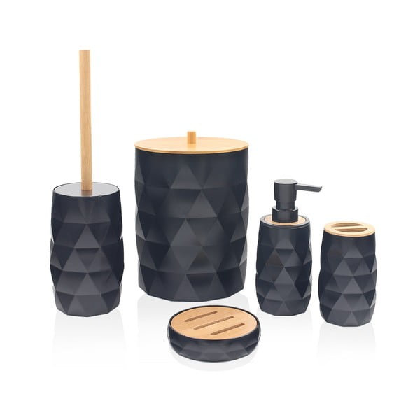 Set de accesorii de baie negru – Foutastic