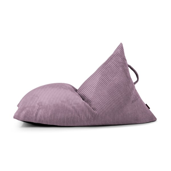Fotoliu puf pentru copii mov cu tapițerie din catifea reiată Razzy – SLOWDOWN