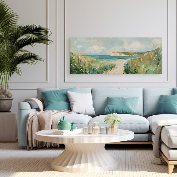 Tablou 60x150 cm Gouache Sea – Styler-image-2