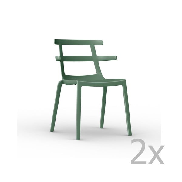 Set 2 scaune de grădină Resol Tokyo, verde