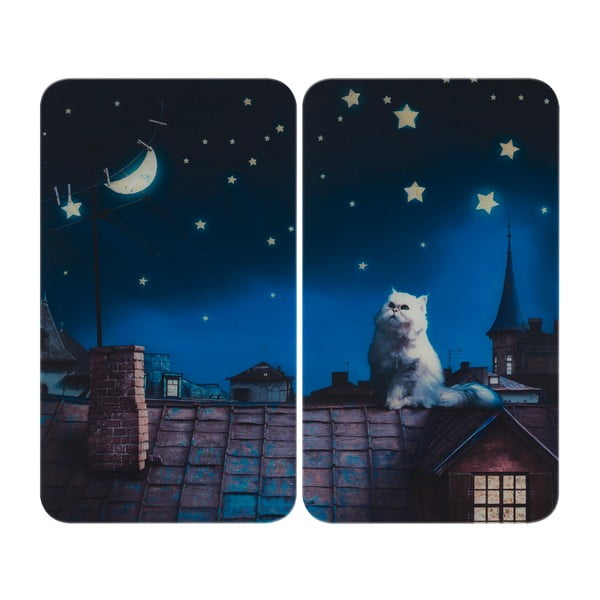 Protecții de aragaz 2 buc. din sticlă temperată 30x52 cm – Maximex