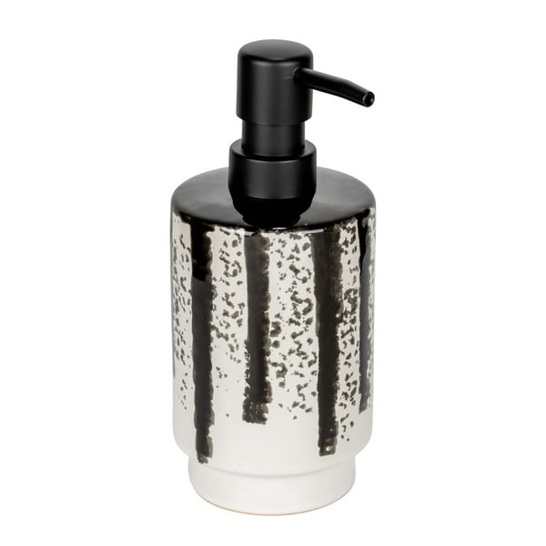 Dozator de săpun lichid alb-negru din ceramică 340 ml Subiza – Wenko