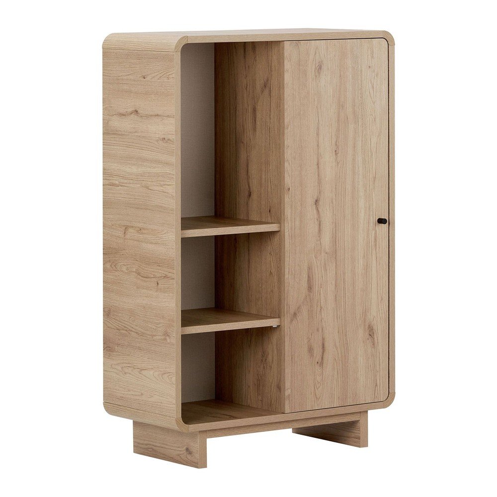 Dulap în culoare naturală deschisă cu aspect de lemn de stejar 70x110x34 cm Torina – Nordure