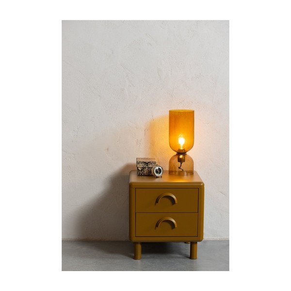 Noptieră galben ocru din metal Rune – WOOOD-image-2