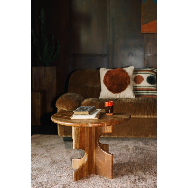 Măsuță auxiliară rotundă din lemn de acacia ø 60 cm Morgan – Dutchbone-image-1