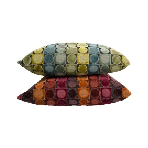 Pernă Dutchbone Ottava, 45 x 45 cm, verde - albastru-image-3