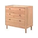 Comodă de copii în culoare naturală din lemn de stejar 100x95x55 cm Forrest – Vipack