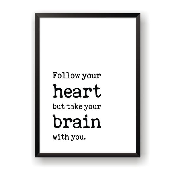 Poster Nord & Co Follow Your Heart, 30 x 40 cm