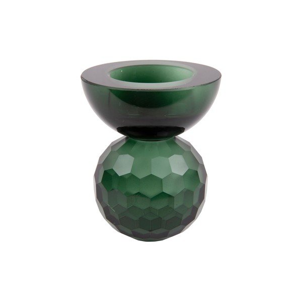 Sfeșnic din sticlă verde Crystal Art - PT LIVING-image-2