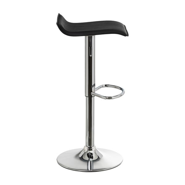 Set de scaune de bar negru cu înălțime ajustabilă 2 buc. tapițat (înălțime șezut 63 cm) – Casa Selección-image-1