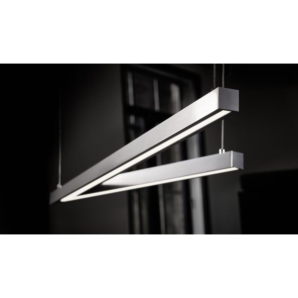 Lustră gri LED cu control vocal/cu control prin aplicații mobile cu abajur din metal Cicanto – CINQUE-image-2