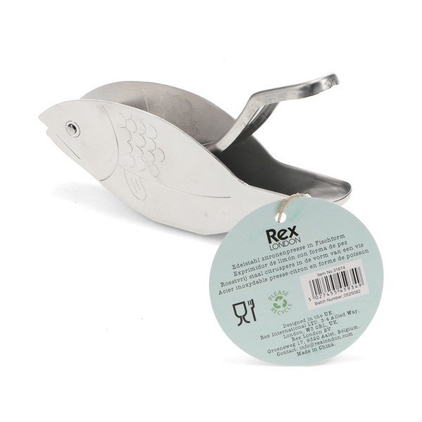 Presă pentru citrice din oțel inoxidabil Fish – Rex London-image-4