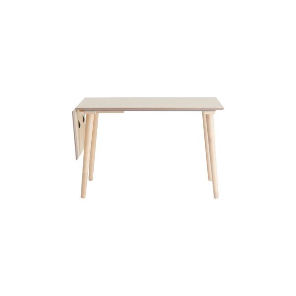 Masă de dining extensibilă cu aspect de lemn de ulm cu blat suplimentar 80x120 cm Jolina – Ellos Home-image-4