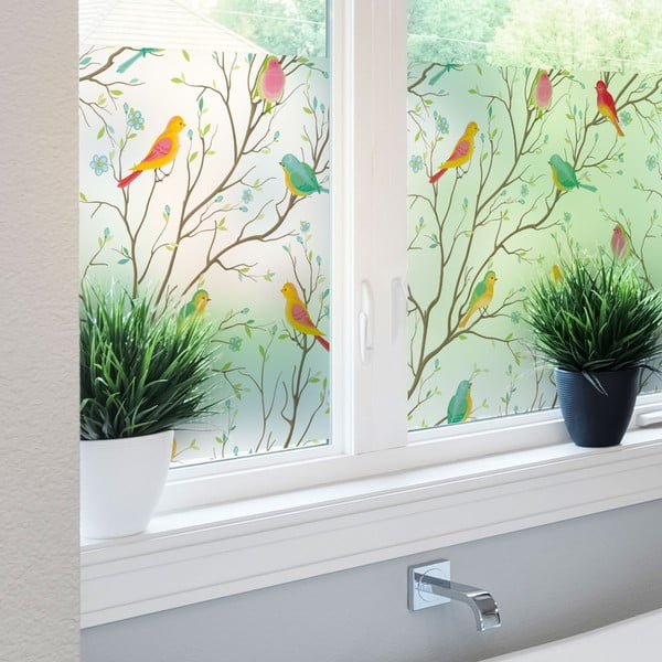 Autocolant pentru geam 200x40 cm Birds in the Forest – Ambiance-image-1