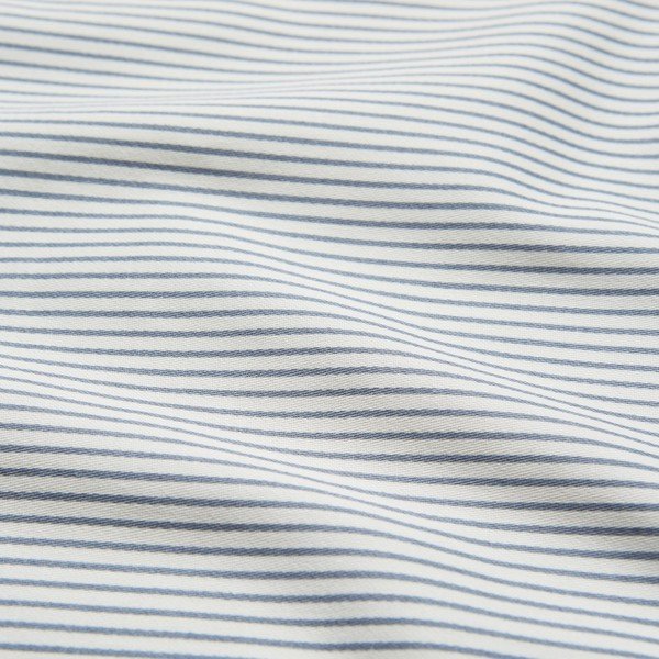 Lenjerie de pat pentru copii, albastru-deschis din bumbac organic pentru pat de o persoană 140x200 cm Classic Stripes Blue – Cam Cam Copenhagen-image-1