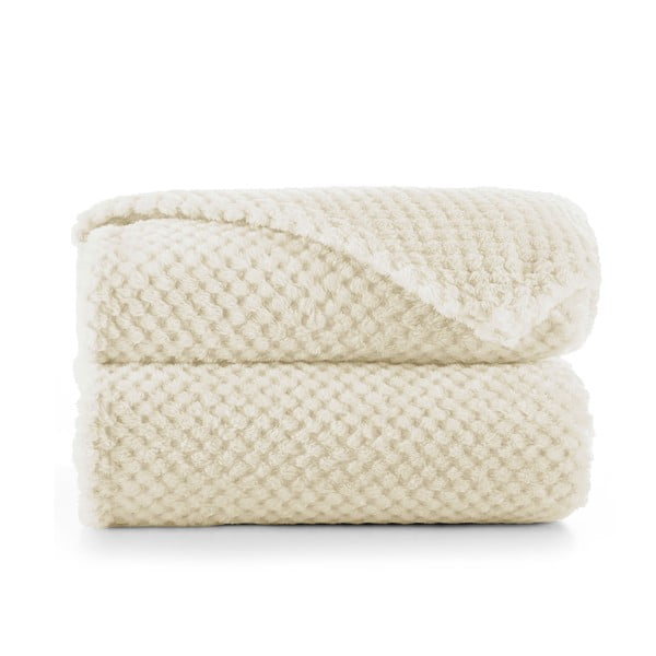 Pătură din microfibră DecoKing Henry, 70 x 150 cm, bej-image-2