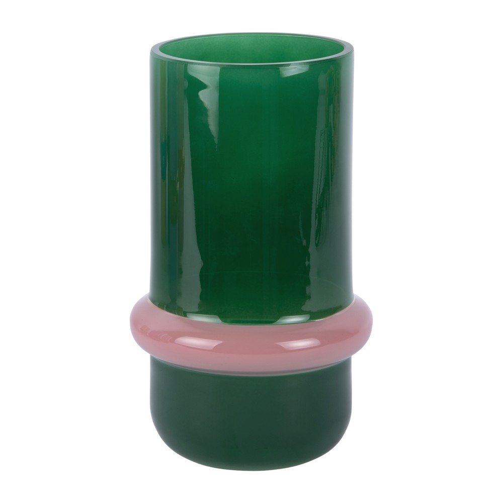 Vază verde din sticlă (înălțime 22 cm) Animado Anillo – PT LIVING