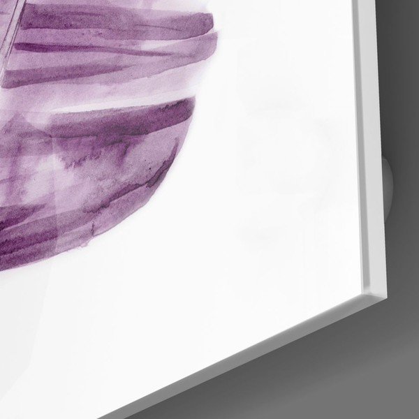 Tablou din sticlă Insigne Lila Leaf, 46 x 72 cm-image-2