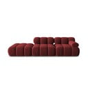 Canapea roșie cu tapițerie din catifea 282 cm Bellis – Micadoni Home