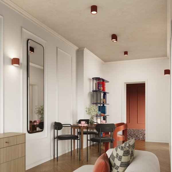 Aplică de perete portocalie ø 10 cm Zora – Sollux-image-4