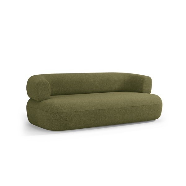 Canapea verde cu tapițerie din țesătură bouclé 178 cm Jenny – Micadoni -image-1