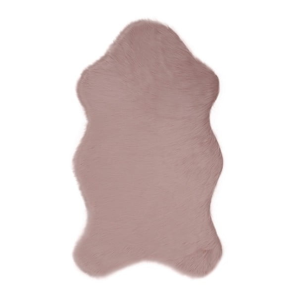 Covor din blană artificială Pelus Powder, 90 x 150 cm, roz