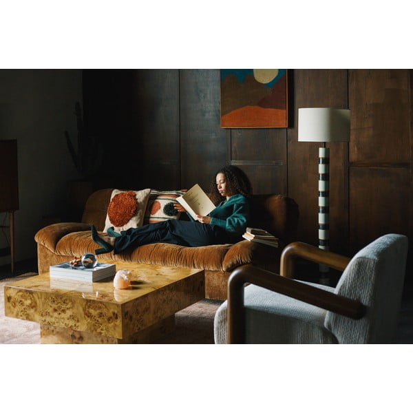 Canapea maro cu tapițerie din catifea 214 cm Douglas – Dutchbone-image-4