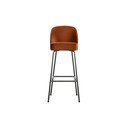 Scaun de bar cărămiziu din catifea (înălțime șezut 79 cm) Vogue – WOOOD