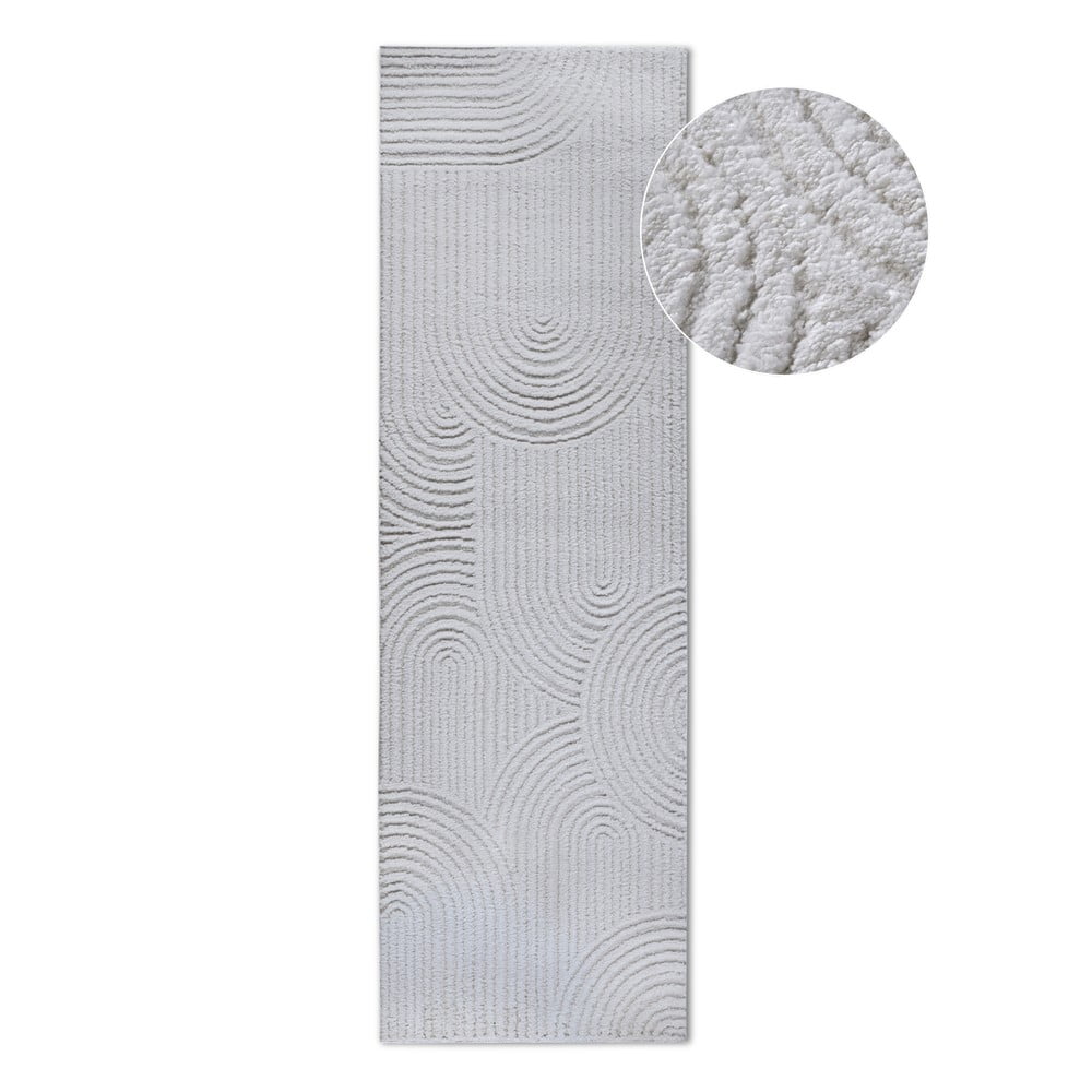 Covor tip traversă crem 80x240 cm Chappe Cream White – Elle Decoration