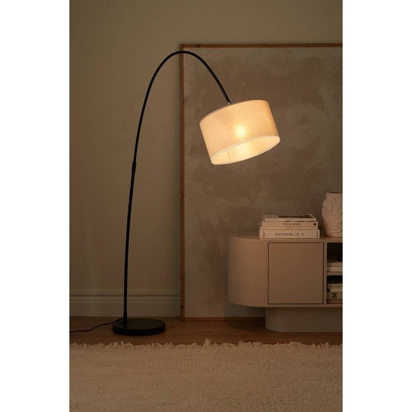Lampadar alb/negru cu structură flexibilă din material textil (înălțime 145 cm) Arc – Ellos Home-image-1