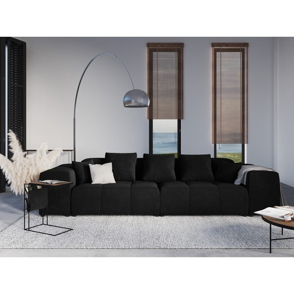 Spătar pentru canapea modulară negru cu tapițerie din catifea Rome Velvet - Cosmopolitan Design-image-4