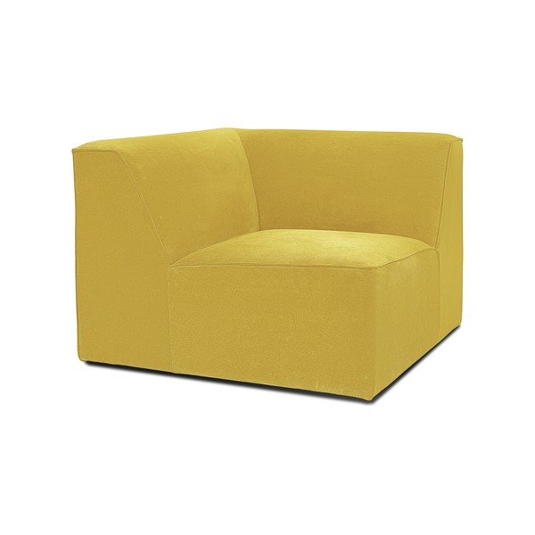 Modul pentru canapea galben   din catifea reiată Sting - Scandic-image-2