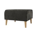 Taburet gri închis cu tapițerie din catifea Carole – Ropez