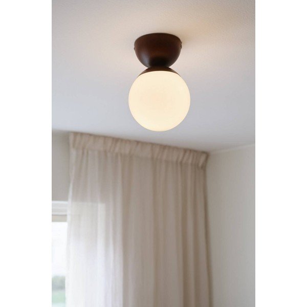 Plafonieră albă/maro din sticlă opal ø 15 cm Leah – Jotex-image-1
