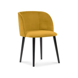 Scaun cu tapițerie de catifea Windsor & Co Sofas Aurora, galben