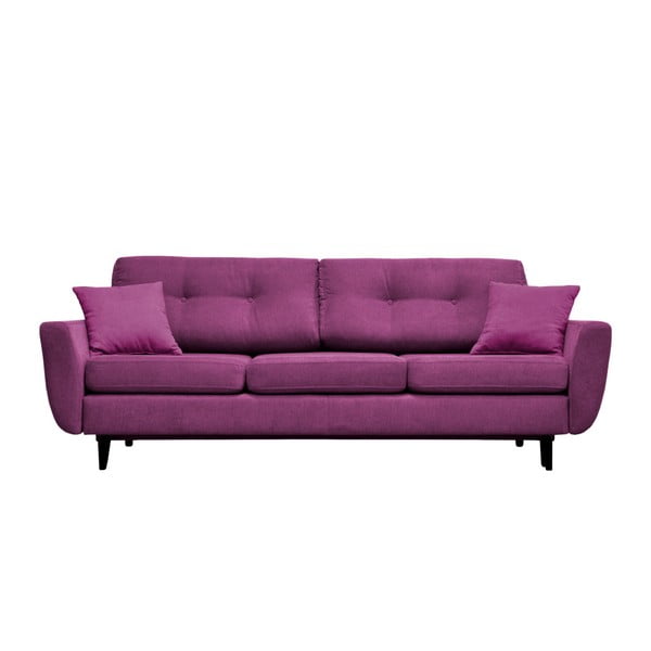 Canapea extensibilă cu 3 locuri Mazzini Sofas Jasmin, violet