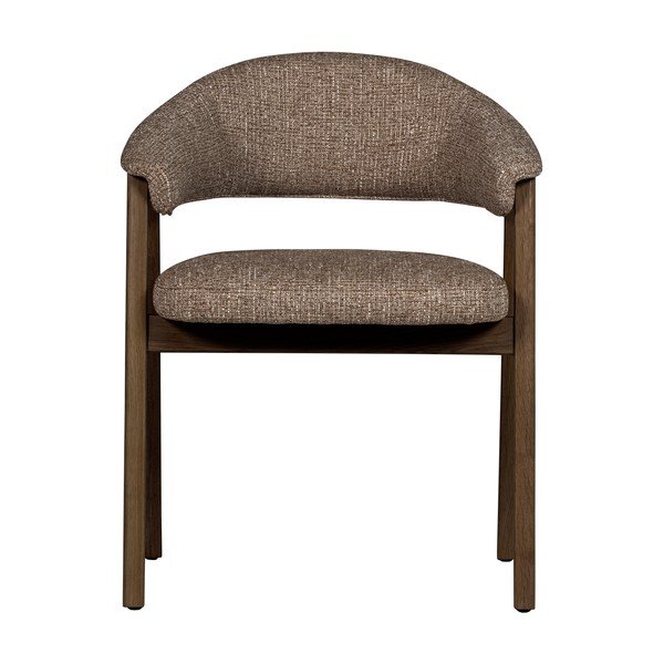 Scaun de dining maro cu cotiere tapițat Tunar – WOOOD-image-2