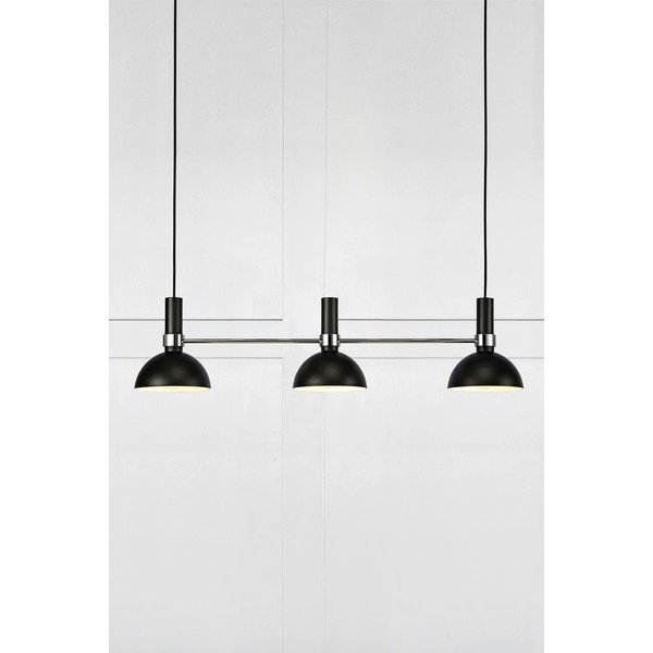 Lustră neagră cu abajur din metal Larry – Markslöjd-image-1