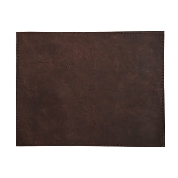 Set 4 suporturi din piele pentru farfurii Furnhouse Doha, 45 x 35 cm, maro închis