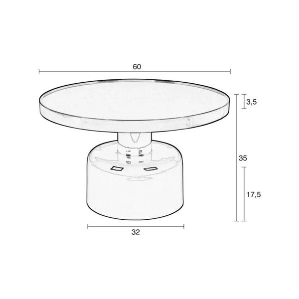 Măsuță auxiliară rotundă din metal ø 60 cm Glam – Zuiver-image-4