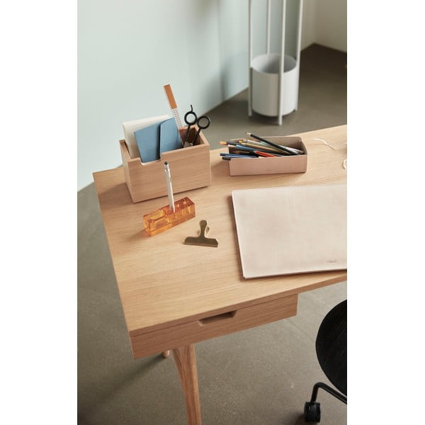 Organizator de birou din piele Studio – Hübsch-image-1