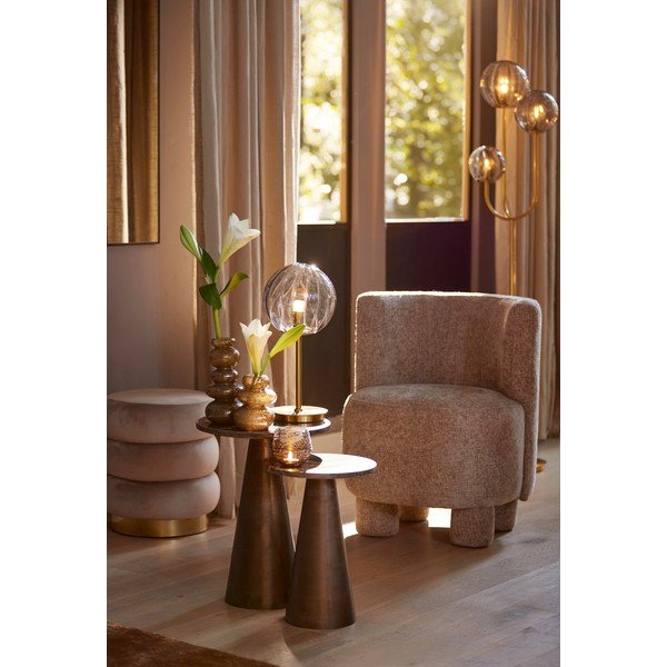 Măsuță auxiliară rotundă cu blat din marmură ø 29 cm Ynez – Light & Living-image-1